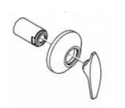 Grohe 45064000 Diverter Lever & Escutcheon - Starlight Chrome