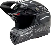 Bell Moto-10 Spherical MIPS Fasthouse Raven, motocross helmet , color: Matt Black/White , size: S