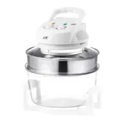 SPT Countertop Convection Oven 1300W White w/ Built-in Timer + Extender Ring