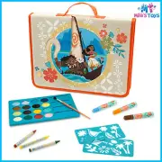 Disney Moana Art Folio w Carry Case markers stickers stencils paints