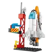 Mini Space Shuttle Building Block Toy, Spaceship Rocket Launch Center Toy Set,