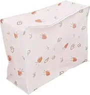 Large Quilt Storage Bag Cartoon Pattern Clothes Organizer for Bedding with Zipper for Home Storage and Moving