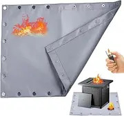 Grill Mat Fire Resistant Mat | Patio Fireproof Mat Deck Defender - Picnic Heat Insulation Fireproof Deck Defender, Dual Side Use Flame Retardant Grill Mats for Outdoor Ground, Deck, Garden