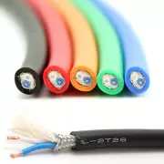10m 2 Core Audio Cables L-2T2S Braided Shielded Microphone Audio Signal Cables