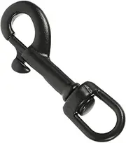 Abaodam 75mm Stainless Steel Diving Hook Tail Swivel Fishing Tackle Sturdy Metal Snap Hook Easy Swivel Mechanism Single Clip