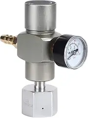[Zerone] CO2 Faced Charge Controller, 2-in-1 Mini CO2 Gas Regulator, Soda Pressure Gauge with Adapter 3/8 Inch to TR21.4 for Sodastream