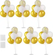 6 Sets Balloon Stand Kits, Balloon Sticks with Base for Table Centerpieces Gradu