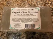 Organic Oil Clear Glycerin - 2 Pound Melt and Pour Soap Base - Our Earth's...