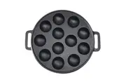YES4HOMES 12 Holes Mini Cast Iron Cake Pan Mini Dutch Pancake Cake Pan