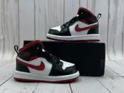 Nike Air Jordan 1 Mid TD Black Gym Red Size 4c 640735 122