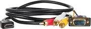 Yardenfun 1.5m to Adapter Cable High Definition Multimedia to Cable Computer/Tv