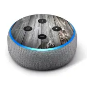 Vinyl Decal Skin for Amazon Echo Dot 3rd Gen - Grey Wood