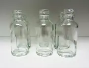 30ml Boston round glass bottles CLEAR 330pcs NO CRC DROPPER CAPS
