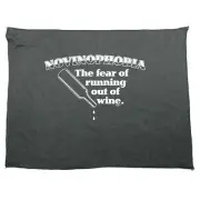 Novinophobia The Fear Of Running Out Wine - Funny Novelty Gym Sports Towel Gift