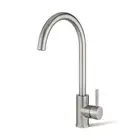 Round Brushed Laundry Kitchen Sink Mixer Tap Swivel Spout Basin Faucet Watermark