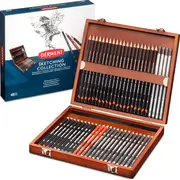 Derwent Sketching Pencils With Wooden Box [Pack 48]