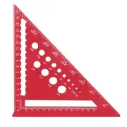 7 Inch Speed Square, Metric Woodwork Aluminum Alloy Rafter Tool, for Angle Measu