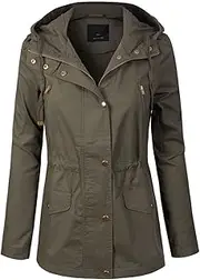 [MixMatchy] Women's Lightweight Military Safari Anorak Utility Junior Fit Hoodie Jacket