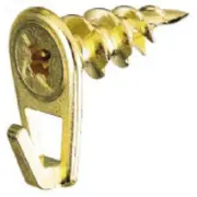 Hillman Fasteners 122400 Brass Wall Driller Picture Hooks- 10 Count