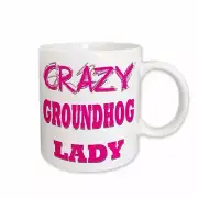 3dRose Crazy Groundhog Lady Mug