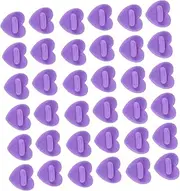 [TEHAUX] Heart Shaped Brooch Pins Bases 100pcs Pin Backs Grip Badges Backing for Diy