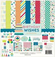 Birthday Cake Cupcake Balloons Happy Party Boyl Wish Echo Park Page Kit 12 x 12