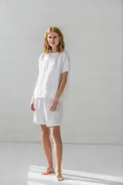Natural Linen Pajamas Set Linen Women Sleepwear Loungewear Sleep set corset sets