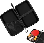 Hard Table Tennis Racket Case, Hard Table Tennis Case, Table Tennis Racket Bat, Waterproof Table Tennis Paddle Hard Case, Portable Pong Paddle Pouch, Large Capacity Table Tennis Bat