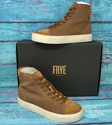 Frye Women's Lena High Top Sneaker #70389 Camel Size 6 M NEW in BOX