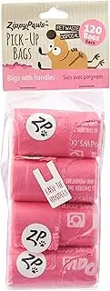 ZippyPaws Pet Waste Bag 8 Rolls (120 Bags), Pink