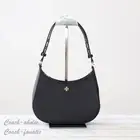NWT Tory Burch Emerson Saffiano Leather Shoulder Bag in Black 150258