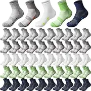 [Ramede] 100 Pairs Kids Socks Boys Socks Boys Crew Cushioned Socks Boys Ankle Socks Soft Ribbed Girls Athletic Socks for Kids