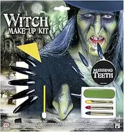 Widmann ? Witch Makeup Set with Accessory Womens, vd-wdm40323, One Size