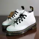 Dr. Martens Church Smooth Leather Monkey Boots White Brown Size 5 Combat Air New