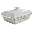 IRELAND Belleek Everyday Basketweave 2 Quart Baker Casserole Covered LID