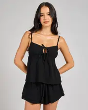 [Mooloola] Mooloola Women's Prim Cali Top in Black Size 4 4 Black