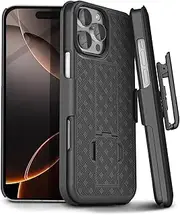 for iPhone 16 Pro Max Holster Case, Belt Clip Case for iPhone 16 Pro Max, Shell Holster Combo 16 Pro Max, Slim Rugged Drop Shockproof Protective Cover with Kickstand (6.9") | Ranger Series
