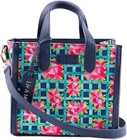 [Liv & Milly] Mini Tote Handbag, Floral Print Bag, Canvas Tote, Small Handbag, Structured Handbag, Crossbody Bag