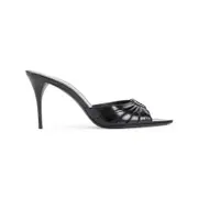 [Saint Laurent] Saint Laurent-Black Babylone 90 Lamb Leather Sandals-Donna 38 IT