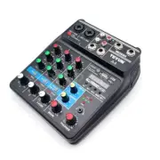 TEYUN A4 Audio Mixer 4-Channel Mixing Console and Monitor Paths Plus Effects