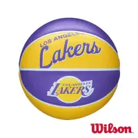 在飛比找momo購物網優惠-【WILSON】NBA隊徽系列 復古湖人隊 橡膠 籃球(3號