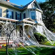 1200 Sqft Spider Webs Halloween Decorations Outdoor Halloween Spider Web Decoration With 60 Fake Spiders Super Stretchy Cobweb For Halloween Decorations Hallow