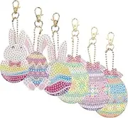 VICASKY 1 Set Easter Car Key Holder Key Holder for Car Backpack Keychains 5d Diamond Easter Keychain Crafts for Girls Ages 8-12 Easter Bunny Keychain DIY Lovely Keychain