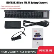 ISDT N24 24 Slots AAA AA Battery Chargers LCD Display Battery Quick Charger pe66