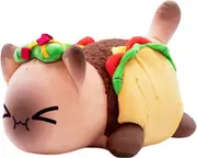 Stuffed Cat Animals Aphmau Meemeows Cat Soft Toys, Cat Meow Meow Soft Plush Donut Hamburger Cat Plush Doll(Taco Cat , 9.84 inches)