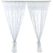 Elegant Lace Curtain Bedroom Window Door Screen Privacy Window Decor