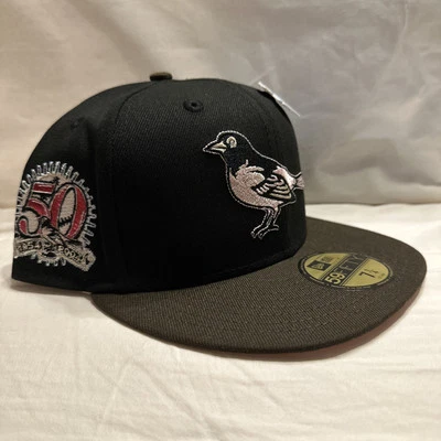 Baltimore Orioles New Era X Mag Park Exclusive Fitted Hat Pink Mocha ( 7 1/4 )