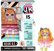 LOL Surprise JK Neon Q.T. Mini Fashion Doll with 15 Surprises Including Dress Up Doll Outfits, Exclusive Doll Accessories- Gifts for Girls and Mix Match Tosy for Kids 4-15 Years