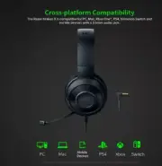 Razer kraken X Gaming Headset Wired Headphone Surround Sound Over Ear Earphones