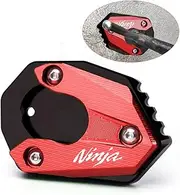 For Kawasaki Ninja650 2017-2022 Ninja 1000 1000SX 2018-2022 Ninja300 2013-2020 Motorcycle CNC Support Extension Plate Kickstand Side Stand Pad ninja 650 Accessories (red)